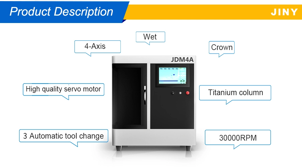 Dental Lab Equipment Titanium Premill Abutment 4 Axis Wet Milling Machine