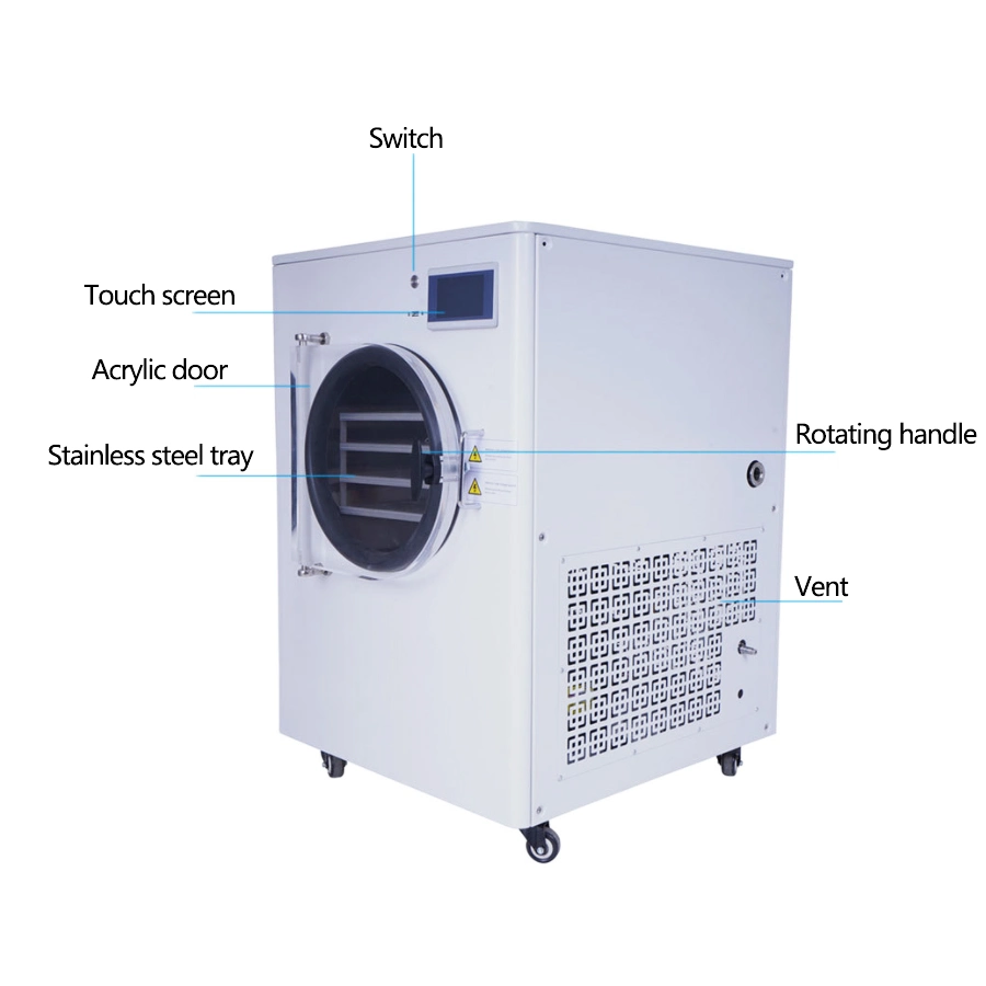 Microwave Vacuum Freeze Dryer Home Freeze Dryer Food Food Freeze Dryer 5kg Small Size Freeze Dryer Bench Top Freeze Dryer Home Food Freeze Dryer Machine