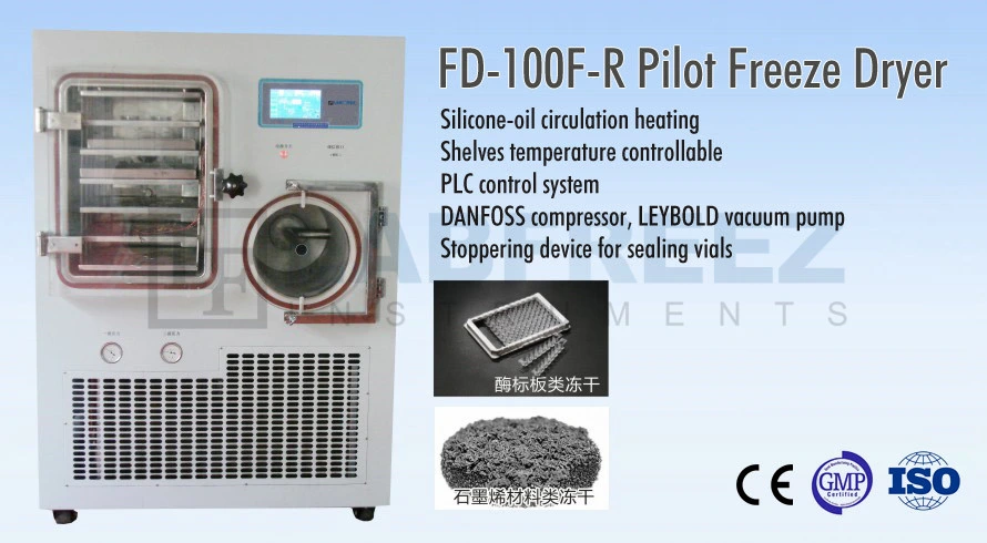 Pilot Automatic Vacuum Freeze Dryer for Food and Medicine 6kg/24h