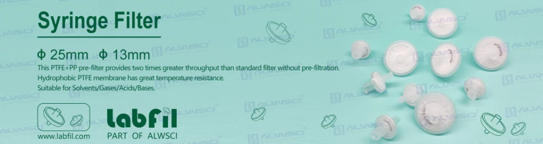 Labfil 30mm PTFE Hydrophilic Membrane Micron Syringe Filters