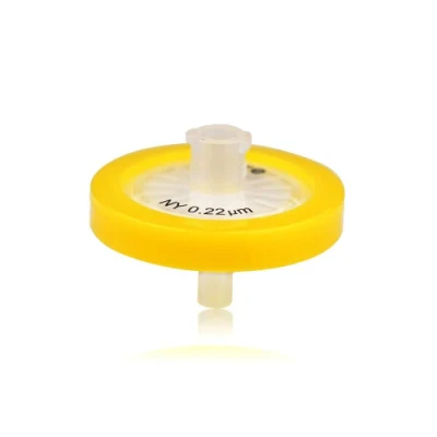 Filtre à membrane de seringue hydrophobe de laboratoire 0.22um 0.45um 13mm 25mm 33mm Nylon PTFE PVDF RC GF filtre de seringue